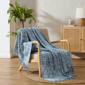 Palm Aire Margate Blue Cotton Throw Blanket - image 1