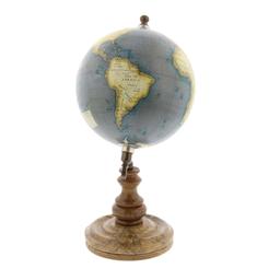9th & Pike® Brown Marble And Metal Globe