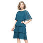 Womens SLNY Beaded Shoulder Tier Chiffon Dress - image 1