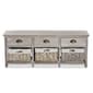 Baxton Studio Mabyn Light Grey Wood 3-Drawer Storage Bench - image 3