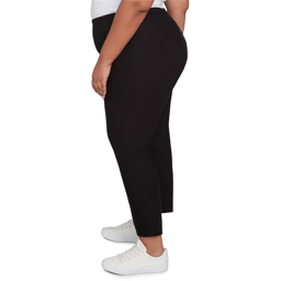 Plus Size Ruby Rd. Key Items Silky Tech Pull On Ankle Pants