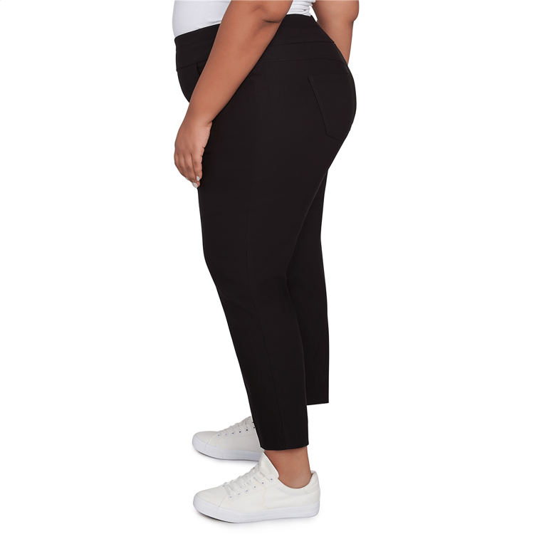 Plus Size Ruby Rd. Key Items Silky Tech Pull On Ankle Pants