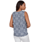 Womens Emaline Sapphire Serenade II Sleeveless Medallion Blouse - image 2