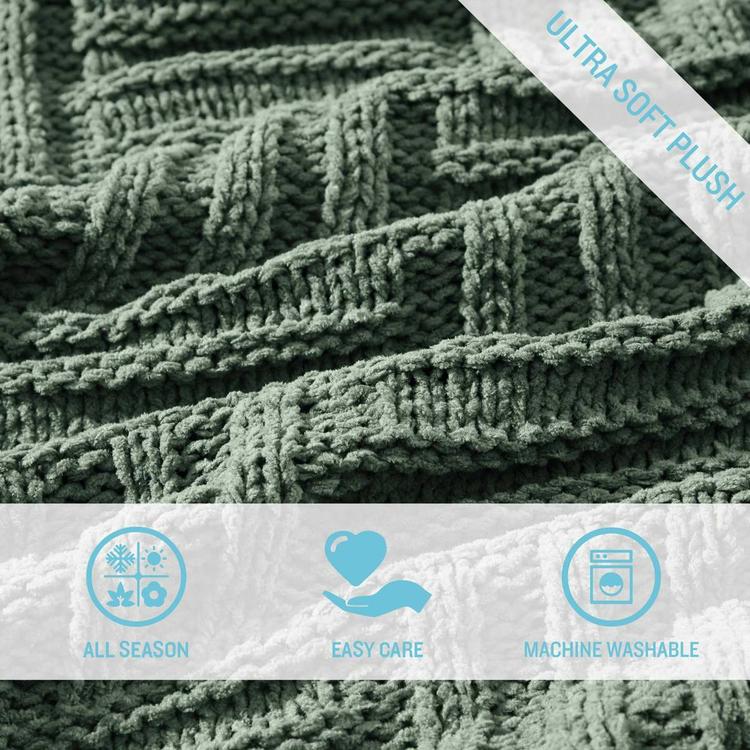 Tommy Bahama Chain Basket Cable Knit Throw
