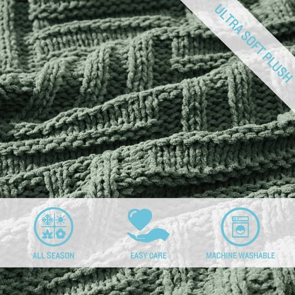 Tommy Bahama Chain Basket Cable Knit Throw