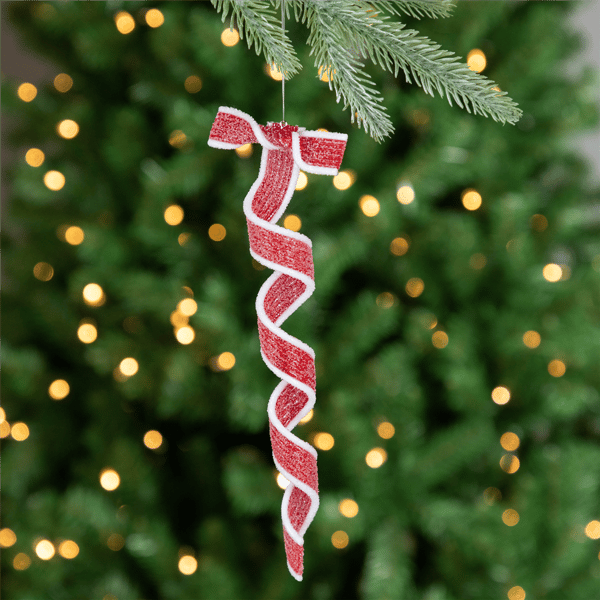 Northlight 6ct. Frosted Candy Twist Christmas Ornaments