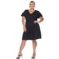 Plus Size White Mark Short Sleeve V-Neck Midi Dress - image 2