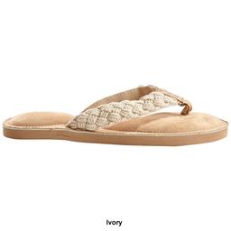Womens Capelli New York Solid Braided Eva Flip Flops