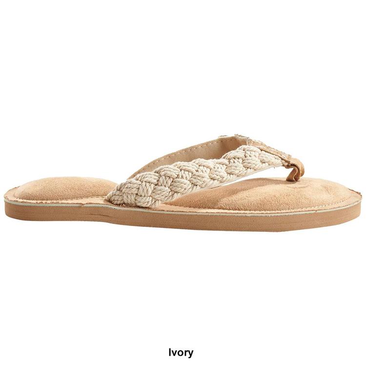 Womens Capelli New York Solid Braided Eva Flip Flops