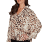 Womens Skye''s the Limit Wild Romance V-Neck Cheetah Blouse - image 5