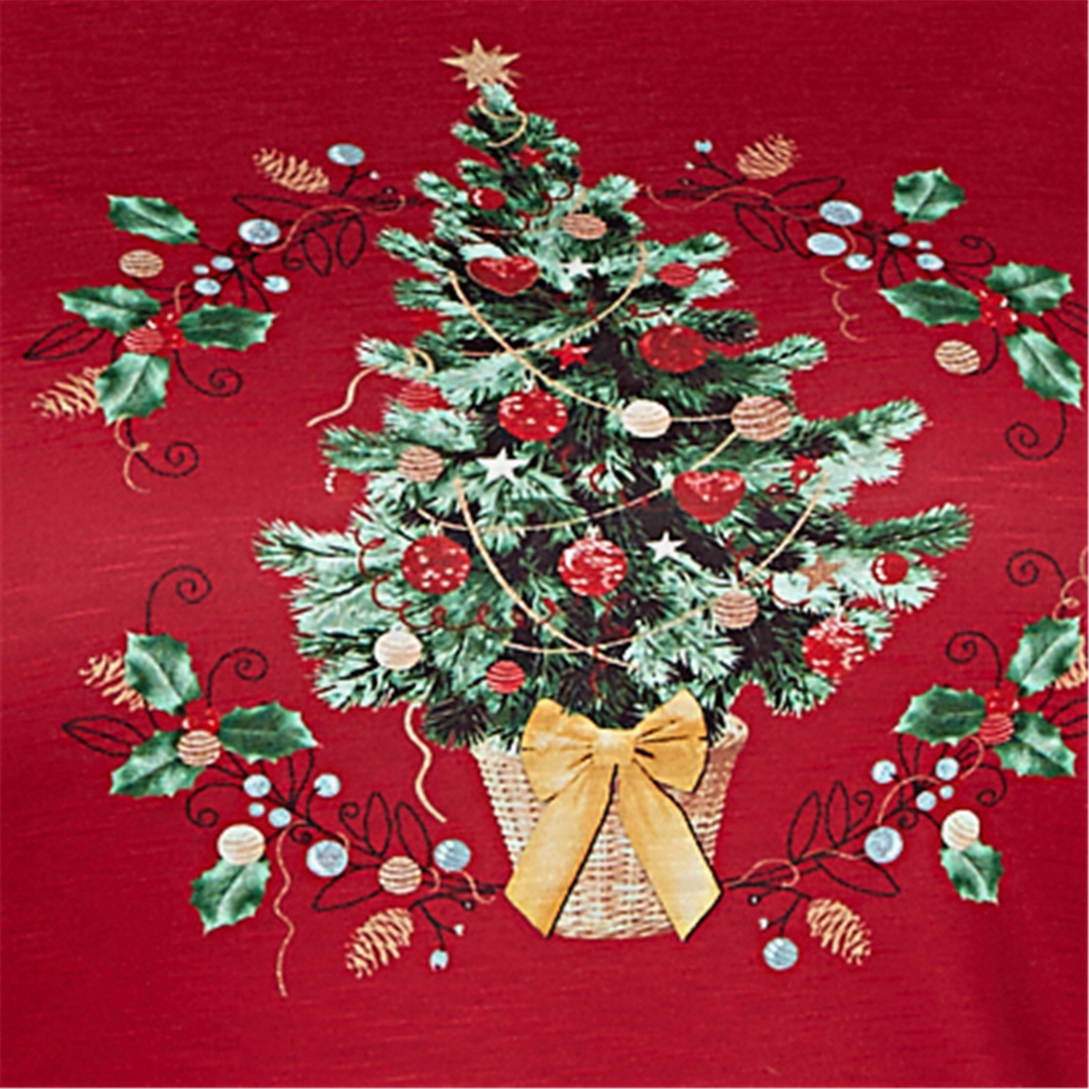 Plus Size Alfred Dunner Classics 3/4 Sleeve Christmas Tree Blouse
