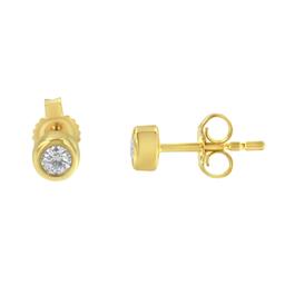 Diamond Classics&#8482; Yellow Gold Diamond Bezel Stud Earrings
