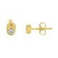 Diamond Classics&#8482; Yellow Gold Diamond Bezel Stud Earrings - image 2
