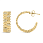 Haus of Brilliance 3/8ctw. Diamond Pave Pear Link J-Hoop Earrings - image 3