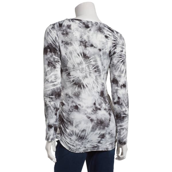 Womens Due Time Long Sleeve Side Ruched Maternity Top - Grey