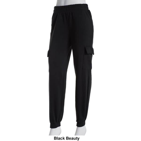 Juniors Derek Heart Fleece High Rise Cargo Joggers