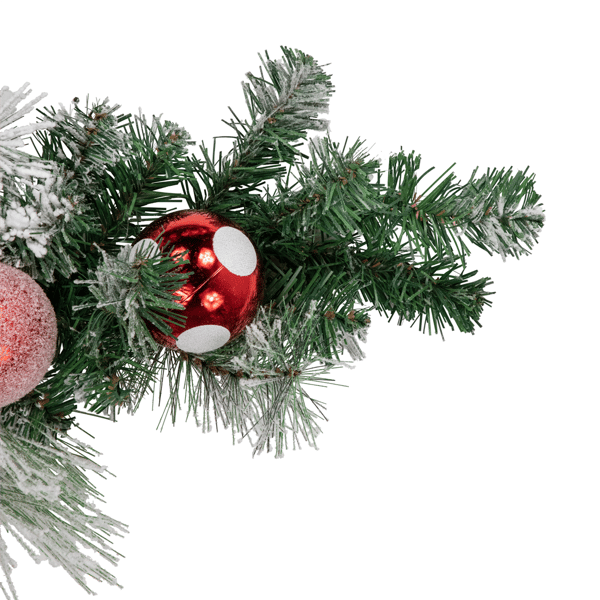 Northlight 6ft. Flocked Pine Christmas Garland with Ornaments