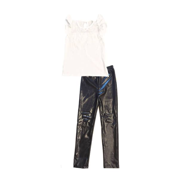 Girls Mi Amore Gigi Lace Top & Leggings Set - image 