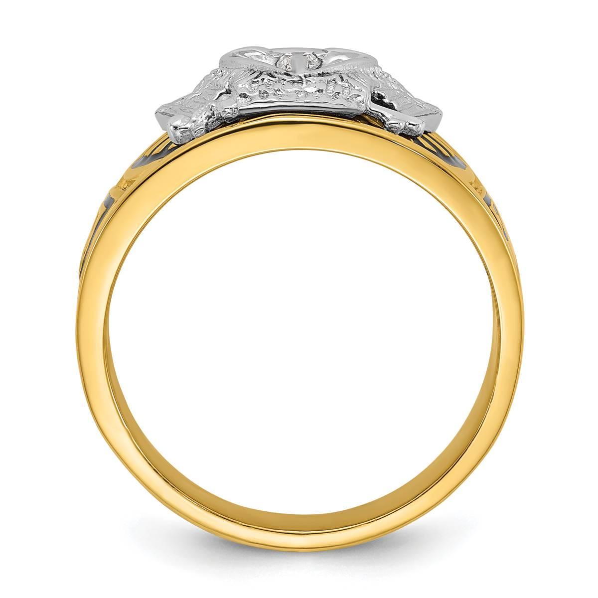 Mens Diamond Classics™ 10kt. Diamond 32nd Rite Double Eagle Ring