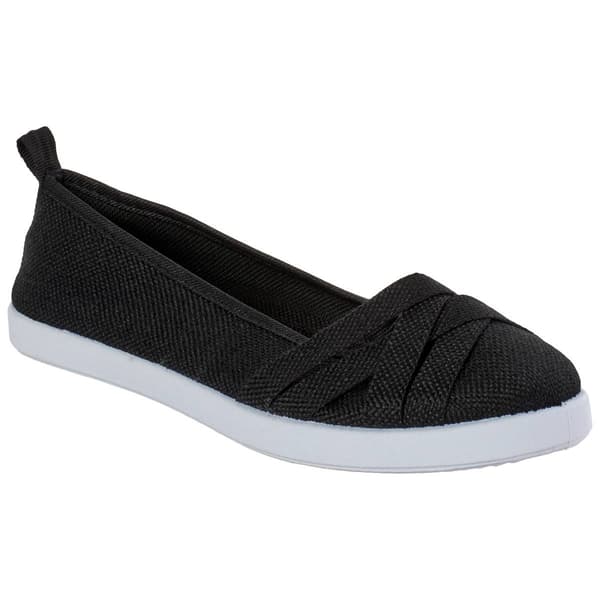 Womens Take A Walk Criss Cross Tweed Flats - image 