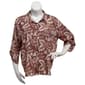 Plus Size Notations 3/4 Sleeve Tropical Casual Button Down - image 1