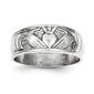 Gold Classics(tm) 14kt. White Gold Claddagh Band Ring - image 1