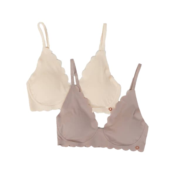 Womens Danskin 2pk. Laser Micro Bra w/Scallop Edge DS6714-2PKA - image 