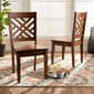 Baxton Studio Caron Walnut Brown Wood 2pc. Dining Chair Set - image 6