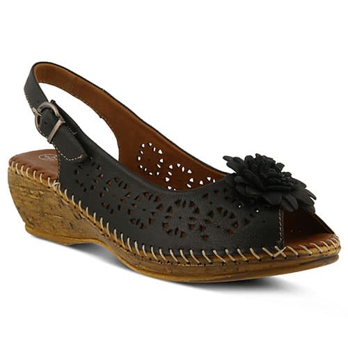 Womens Spring Step Belford Slingback Sandals – Black