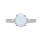 Sterling Silver Ring w/ Created Opal & White Topaz Gemstones - image 4