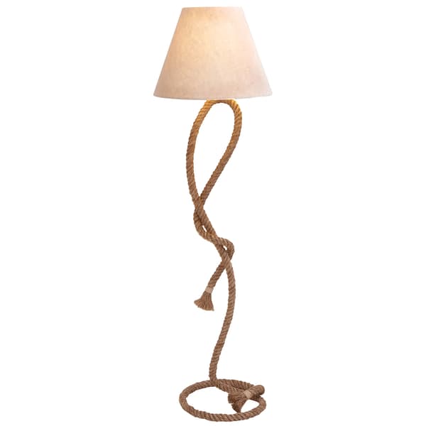 9th & Pike&#40;R&#41; Brown Jute Rustic Floor Lamp