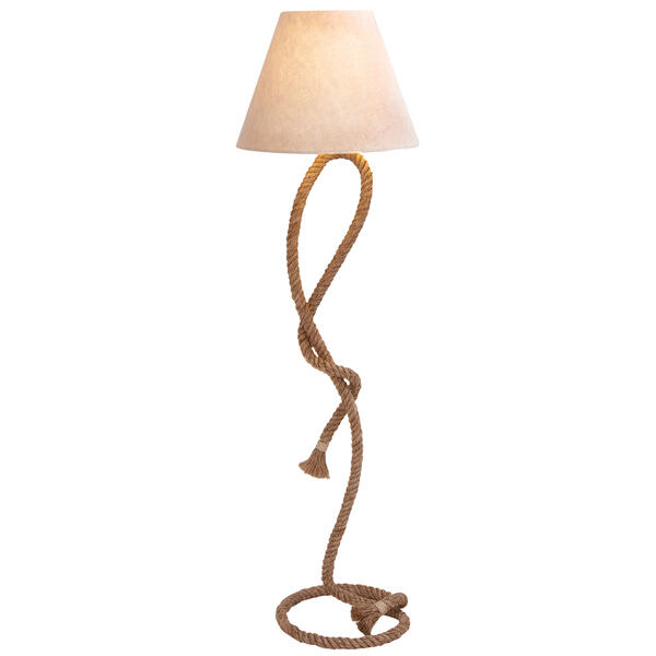 9th & Pike&#40;R&#41; Brown Jute Rustic Floor Lamp - image 