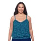Plus Size American Beach Jump Around Blouson Tankini Swim Top - image 1