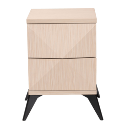 Baxton Studio Draper Mid-Century Modern 2-Drawer Nightstand