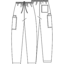 Unisex Cherokee Short Drawstring Pants - White