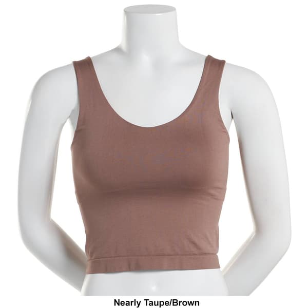 Juniors Eye Candy Iced Espresso Jersey Bralette Tank Top