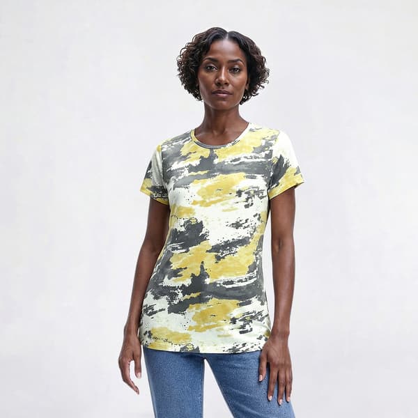 Womens Preswick & Moore® Short Sleeve Abstract Tee