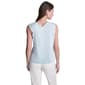 Womens DKNY Sleeveless Asymmetrical V Neck Solid Blouse - image 2