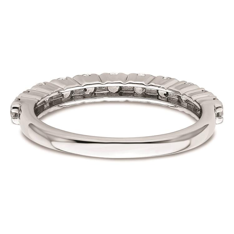 Pure Fire 14kt. White Gold Lab Grown 11-Stone Channel Band