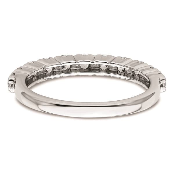 Pure Fire 14kt. White Gold Lab Grown 11-Stone Channel Band