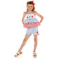 Girls (4-6x) Rare Editions 2pc. Americana Stars Seersucker Set - image 1