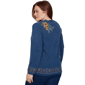 Womens Alfred Dunner Tuscany Sunflower Embroidery Cardigan - image 2