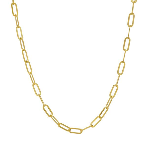 16in. Vermeil Paperclip Chain Necklace - image 