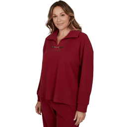 Plus Size Ruby Rd. English Countryside Solid Rib Knit Sweater