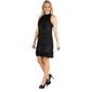 Womens 24/7 Comfort Apparel Black Halter Mini Sheath Dress - image 3