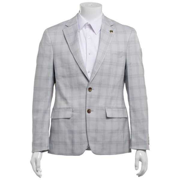 Mens Cricketeer Blue Plaid Sport Coat - image 
