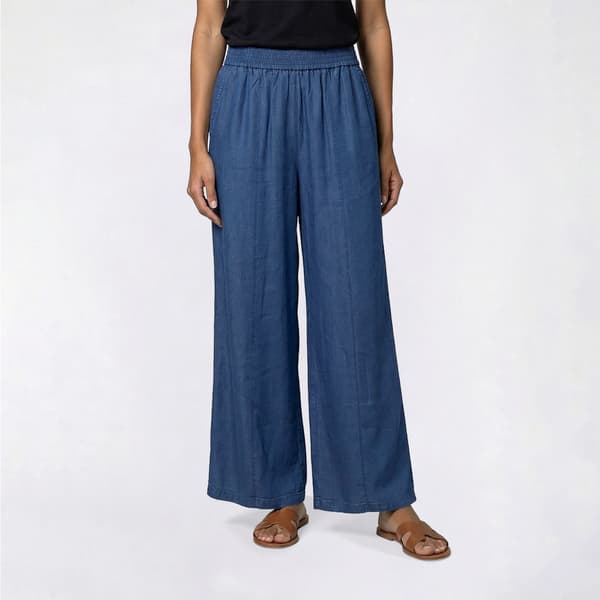 Womens Nicole Miller Pull On Tencel Wide Leg Pants - image 