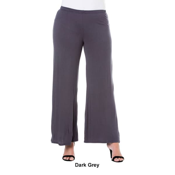 Plus Size 24/7 Comfort Apparel Solid Palazzo Pants