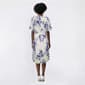 Womens Sandra Darren Flutter Sleeve Floral Pleated Midi Dress - image 2