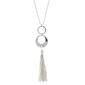 Nine West Silver-Tone Tassel Pendant Necklace - image 1